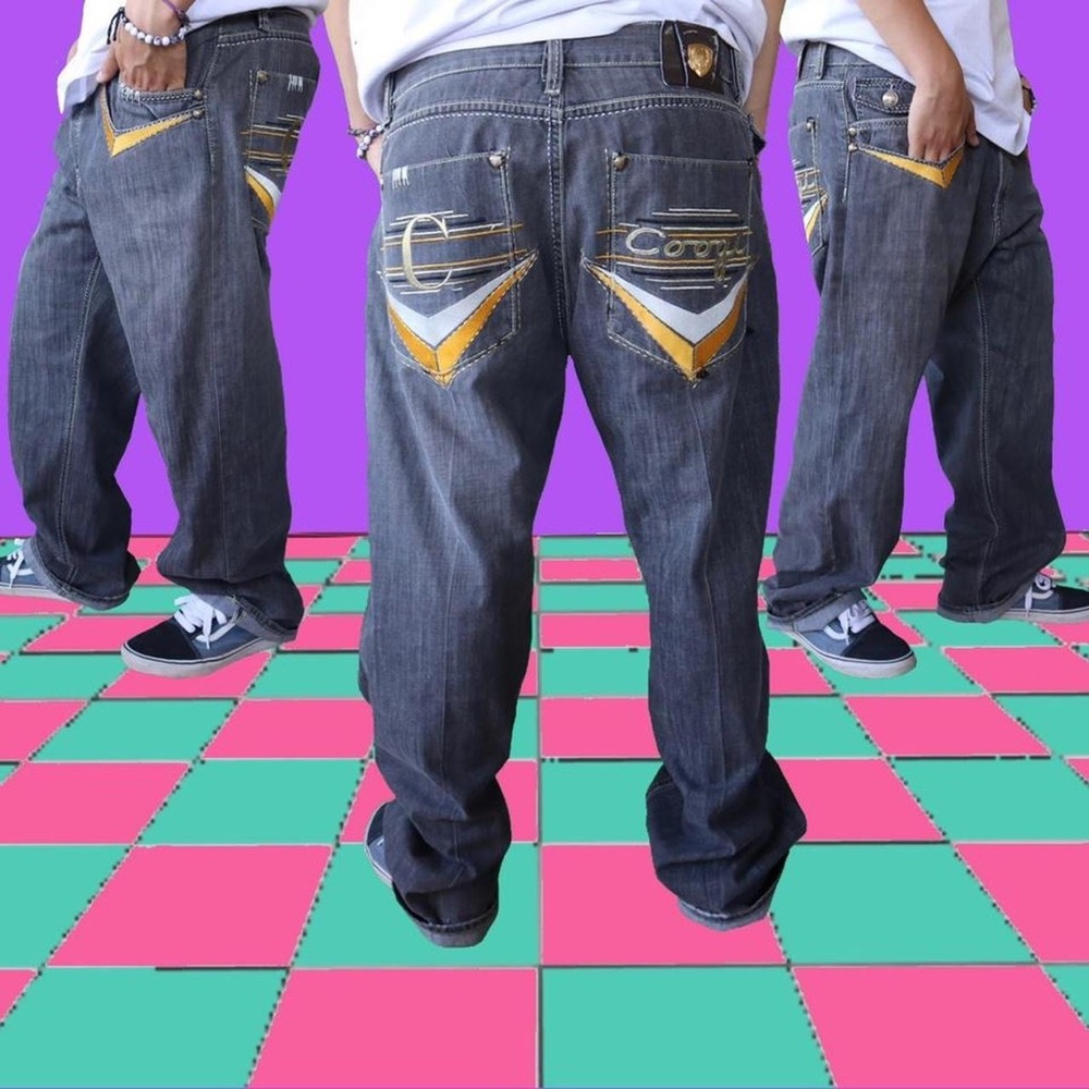 GREY COOGI JEANS